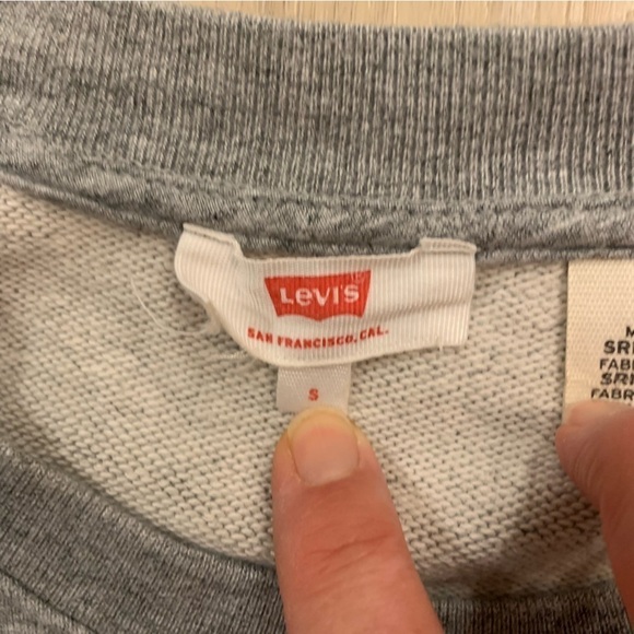 LEVI’S Cropped sweatshirt on grey with logo colour front - Picture 8 of 12